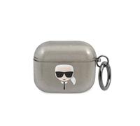 Karl Lagerfeld KLA3UKHGK Case for AirPods 3 Black Glitter Karl's Head