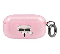 Karl Lagerfeld KLA3UKHGP Case for AirPods 3 Pink Glitter Karl's Head