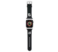 KARL LAGERFELD KLAWMSLKCNK Watch Strap for AppleWatch 38/40/41 mm Black Strap 3D Rubber Karl & Choupette Heads, Silicone