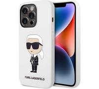 KARL LAGERFELD KLHCP14LSNIKBCH Hard Case for iPhone 14 Pro 6.1 Inch White Silico