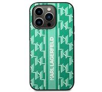Karl Lagerfeld KLHCP14MPGKLSKN Hard Case for iPhone 14 Plus 6.7 Inch Green/Green Monogram Stripe