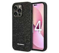 Karl Lagerfeld KLHCP14XG2ELK Hard Case for iPhone 14 Pro Max 6.7 Inch Black Glitter Plaque Logo