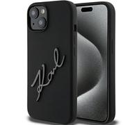 KARL LAGERFELD KLHCP15SSKSBMCK Case for iPhone 15 6.1" Black hardcase Silicone Karl Script