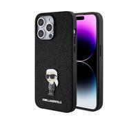 Karl Lagerfeld KLHCP15XGKNPSK Ikonik Glitter Pin Case, Black - iPhone 15 Pro Max