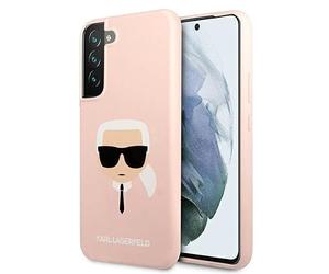 Karl Lagerfeld KLHCS22MSLKHPI Silicone Case for S22+ S906 Roza Owy/Pink Karl's Head