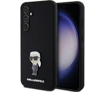 Karl Lagerfeld KLHCS23FEMHKNPK Case for S23 FE S711 Black Silicone Iconic Metal Pin