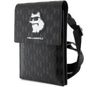 KARL LAGERFELD KLWBSAKHPCK Black Saffiano Monogram Choupette Bag