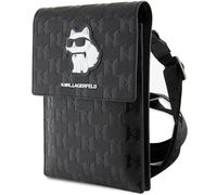 KARL LAGERFELD KLWBSAKHPCK Black Saffiano Monogram Choupette Bag