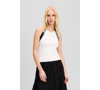 Karl Lagerfeld Knit Logo Halter Top White/black size XL | Shirts Outlet | Women | White XL