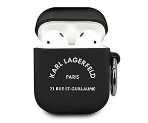 KARL LAGERFELD Lagerfeld KLACA2SILRSGBK Case for AirPods Silicone RSG Black