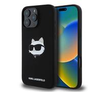 Karl Lagerfeld Liquid Silicone Choupette Head Case for iPhone 16 Pro Max Black