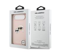Karl Lagerfeld Liquid Silicone Double Head Case for iPhone 17 Air 6.5" Pink