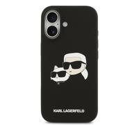 Karl Lagerfeld Liquid Silicone Double Head Case with MagSafe for iPhone 17 6.3" Black - KLHMP17SSKCHPPLK