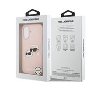 Karl Lagerfeld Liquid Silicone Double Head Case with MagSafe for iPhone 17 6.3" Pink - KLHMP17SSKCHPPLP