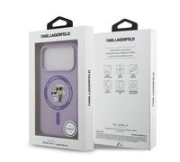 Karl Lagerfeld Liquid Silicone Karl and Choupette Case for iPhone 17 Pro Purple