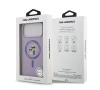 Karl Lagerfeld Liquid Silicone Karl and Choupette Case for iPhone17ProMax Purple