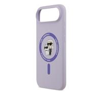 Karl Lagerfeld Liquid Silicone Karl and Choupette Case with MagSafe for iPhone 17 Air 6.5" Purple - KLHMP17MSCMKCRHU