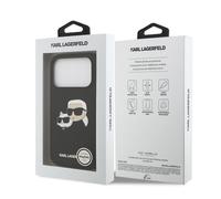 Karl Lagerfeld LiquidSilicone Karl and Choupette Head Case for iPhone17Pro Black