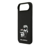 Karl Lagerfeld Liquid Silicone Karl and Choupette Sketch Case with MagSafe for iPhone 17 Air 6.5" Black - KLHMP17MSKCGRGOK
