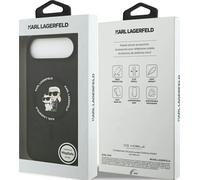 Karl Lagerfeld Liquid Silicone Karl and Choupette with MagSafe Case for iPhone 17 Air 6.5" Black - KLHMP17MSCMKCRHK
