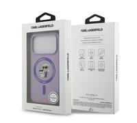 Karl Lagerfeld Liquid Silicone Karl and Choupette Case for iPhone 17 Pro Purple