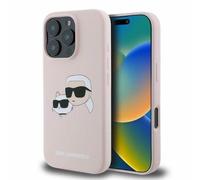 Karl Lagerfeld Liquid Silicone Karl & Choupete Head Case iphone 16 Pro 6.3" Pink