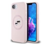 Karl Lagerfeld Liquid Silicone Karl Choupette Head Case MagSafe iPhone 16e Pink