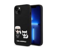 Karl Lagerfeld Liquid Silicone Karl & Choupette MagSafe Case, Black - iPhone 14