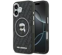 Karl Lagerfeld MagSafe iPhone 17 Case Black Transparent Logo
