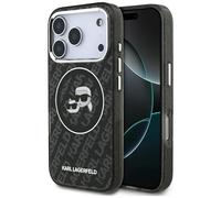 Karl Lagerfeld MagSafe iPhone 17 Pro Case Black Glitter Logo