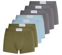 Karl Lagerfeld Men Essential Logo Trunk (7 Pack) Olive/Clear Sky/Excalibur L