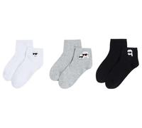 Karl Lagerfeld Men Ikon Short Socks (3 Pack) Black/White/Grey 39-42