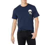 KARL LAGERFELD Men's Classic Karl Caharacter T-Shirt, Navy, L