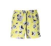 Karl Lagerfeld Mens Floral Print Swim Trunks - Yellow - Size Small