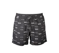 Karl Lagerfeld Mens Logo Print Swim Trunks - Black - Size Small