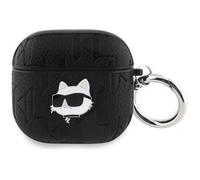 Karl Lagerfeld Monogram Choupette Head Case for AirPods 4 Black - KLA4PGCHPK