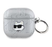 Karl Lagerfeld Monogram Choupette Head Case for AirPods 4 Silver - KLA4PGCHPS