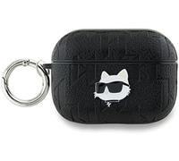 Karl Lagerfeld Monogram Choupette Head Case for AirPods Pro 2 Black -KLAP2PGCHPK