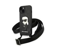 Karl Lagerfeld Monogram Ikonik Patch Case, Black - iPhone 14