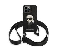 Karl Lagerfeld Monogram Ikonik Patch Case, Black - iPhone 14 Pro
