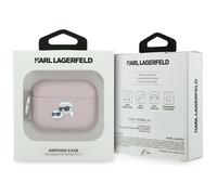 Karl Lagerfeld Monogram Karl & Choupette Head Case for AirPods Pro 3 Pink