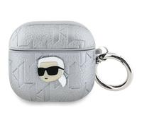 Karl Lagerfeld Monogram Karl Head Case for AirPods 4 Silver - KLA4PGKIPS
