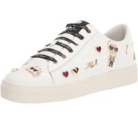 Karl Lagerfeld Paris Cate Shoes - Sneakers for Women with Iconic Klp Pins, Bright White, 5.5 UK