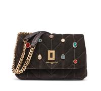 KARL LAGERFELD Paris Lafayette Small Suede Gem Accent Crossbody Bag | Fudge, One Size