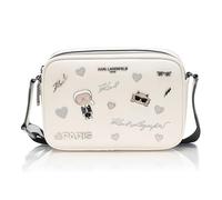 KARL LAGERFELD Paris Maybelle Printed Camera Crossbody, Winter White, Winter White, One Size