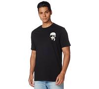 KARL LAGERFELD Paris Men's Classic Karl Character Short Sleeve Crew Neck T-Shirt, Black, L
