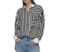 KARL LAGERFELD Paris Women's Blouse, Black, White, SFT, S