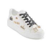 Karl Lagerfeld Paris Cate Shoes - Sneakers for Women with Iconic Klp Pins, Bright White, 4 UK