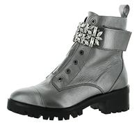 KARL LAGERFELD Paris Women's Pippa Combat Boot, Silver, 5.5 UK
