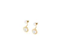 Karl Lagerfeld Pearl Earrings KLAYR14 - Woman - Stainless Steel Gold